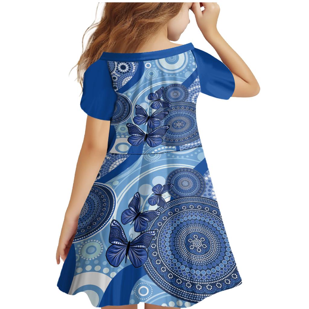 Australia Autism Awareness Family Matching Mermaid Dress and Hawaiian Shirt 4 April Indigenous Butterfly