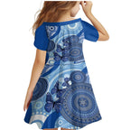 Australia Autism Awareness Family Matching Mermaid Dress and Hawaiian Shirt 4 April Indigenous Butterfly