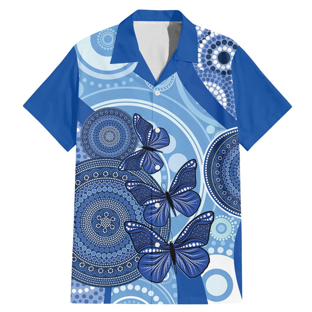 Australia Autism Awareness Family Matching Mermaid Dress and Hawaiian Shirt 4 April Indigenous Butterfly