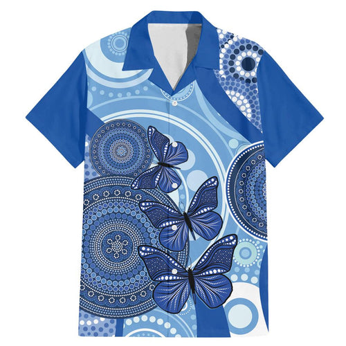 Australia Autism Awareness Family Matching Mermaid Dress and Hawaiian Shirt 4 April Indigenous Butterfly