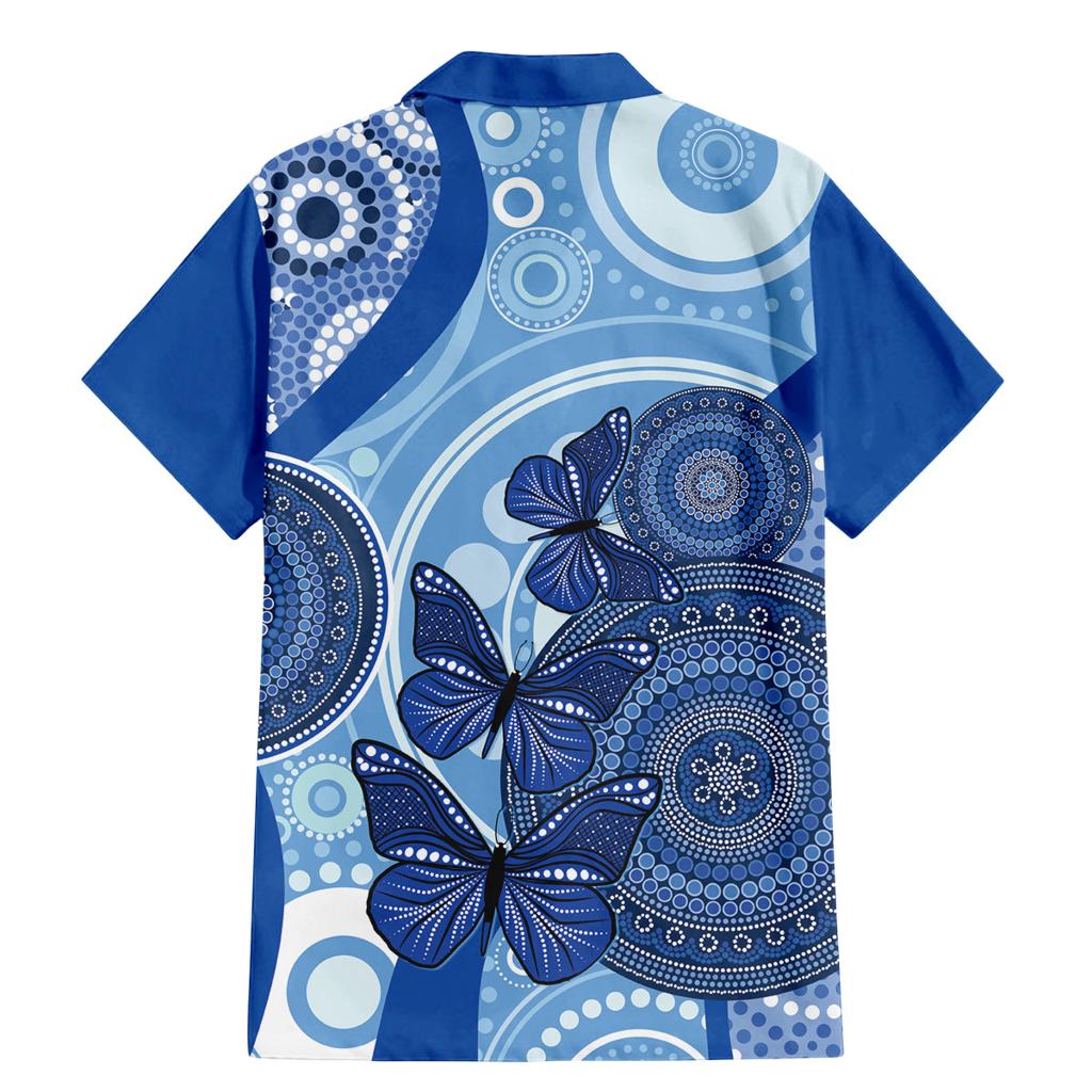 Australia Autism Awareness Family Matching Mermaid Dress and Hawaiian Shirt 4 April Indigenous Butterfly