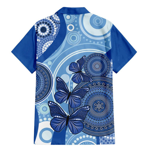 Australia Autism Awareness Family Matching Mermaid Dress and Hawaiian Shirt 4 April Indigenous Butterfly