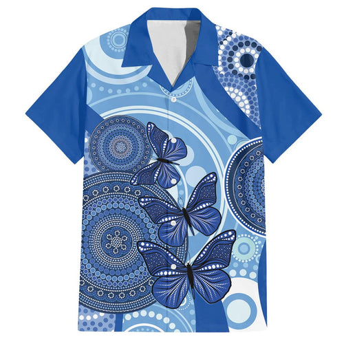 Australia Autism Awareness Family Matching Summer Maxi Dress and Hawaiian Shirt 4 April Indigenous Butterfly