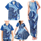 Australia Autism Awareness Family Matching Tank Maxi Dress and Hawaiian Shirt 4 April Indigenous Butterfly