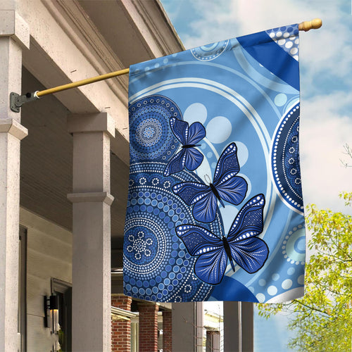 Australia Autism Awareness Garden Flag 4 April Indigenous Butterfly