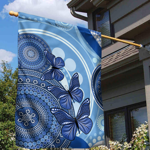 Australia Autism Awareness Garden Flag 4 April Indigenous Butterfly