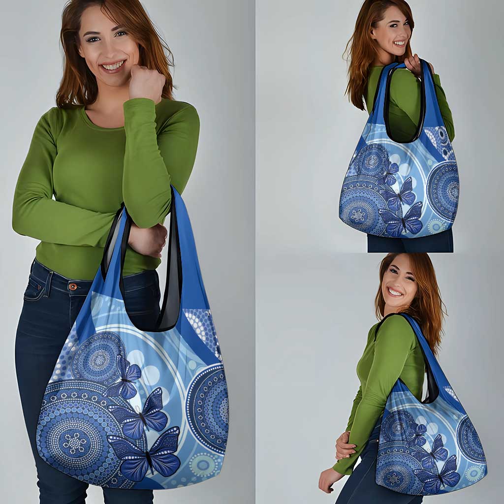 Australia Autism Awareness Grocery Bag 4 April Indigenous Butterfly