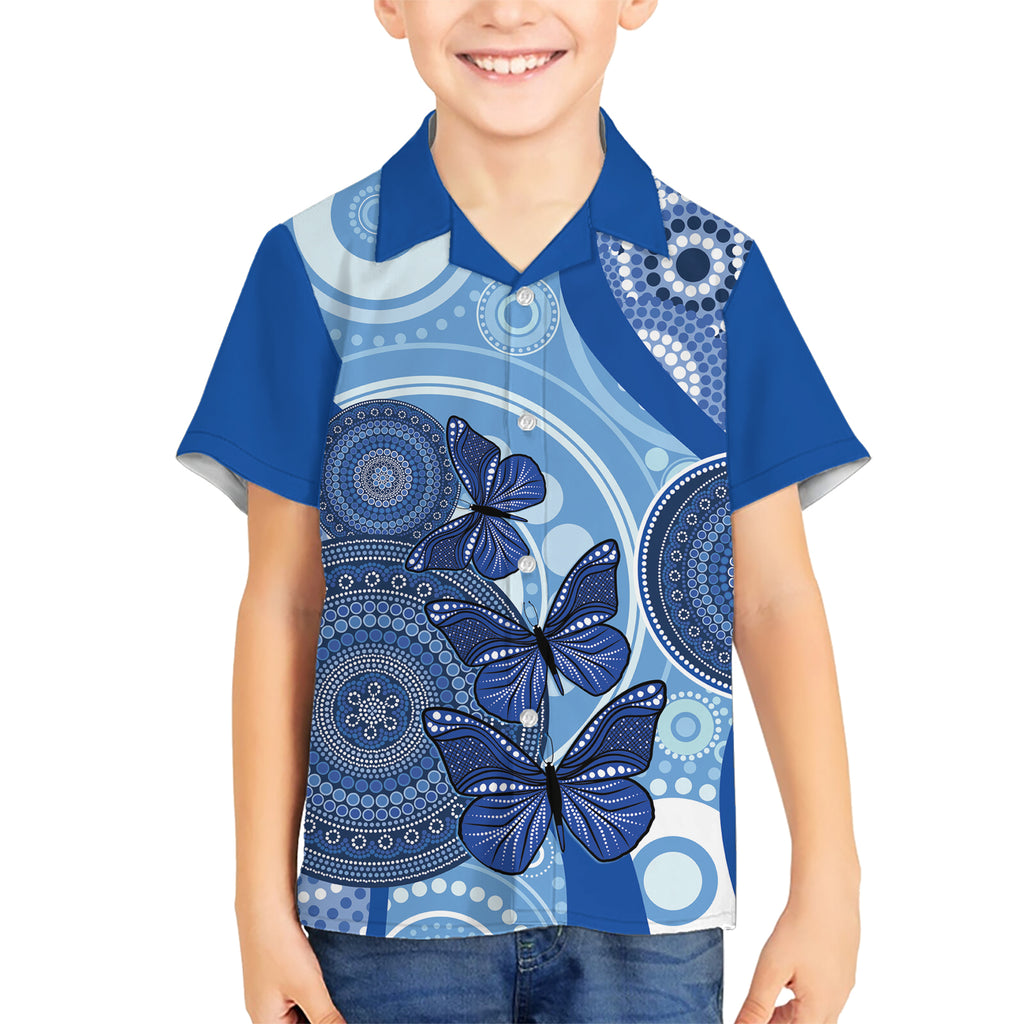Australia Autism Awareness Kid Hawaiian Shirt 4 April Indigenous Butterfly