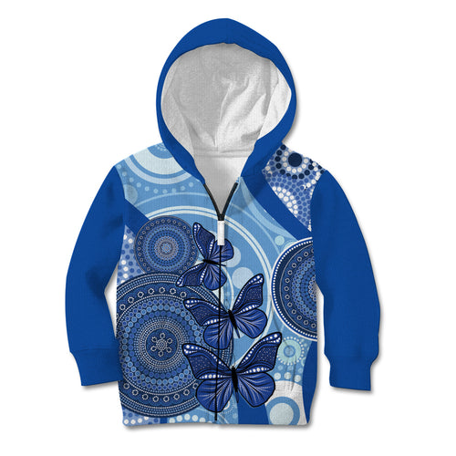Australia Autism Awareness Kid Hoodie 4 April Indigenous Butterfly