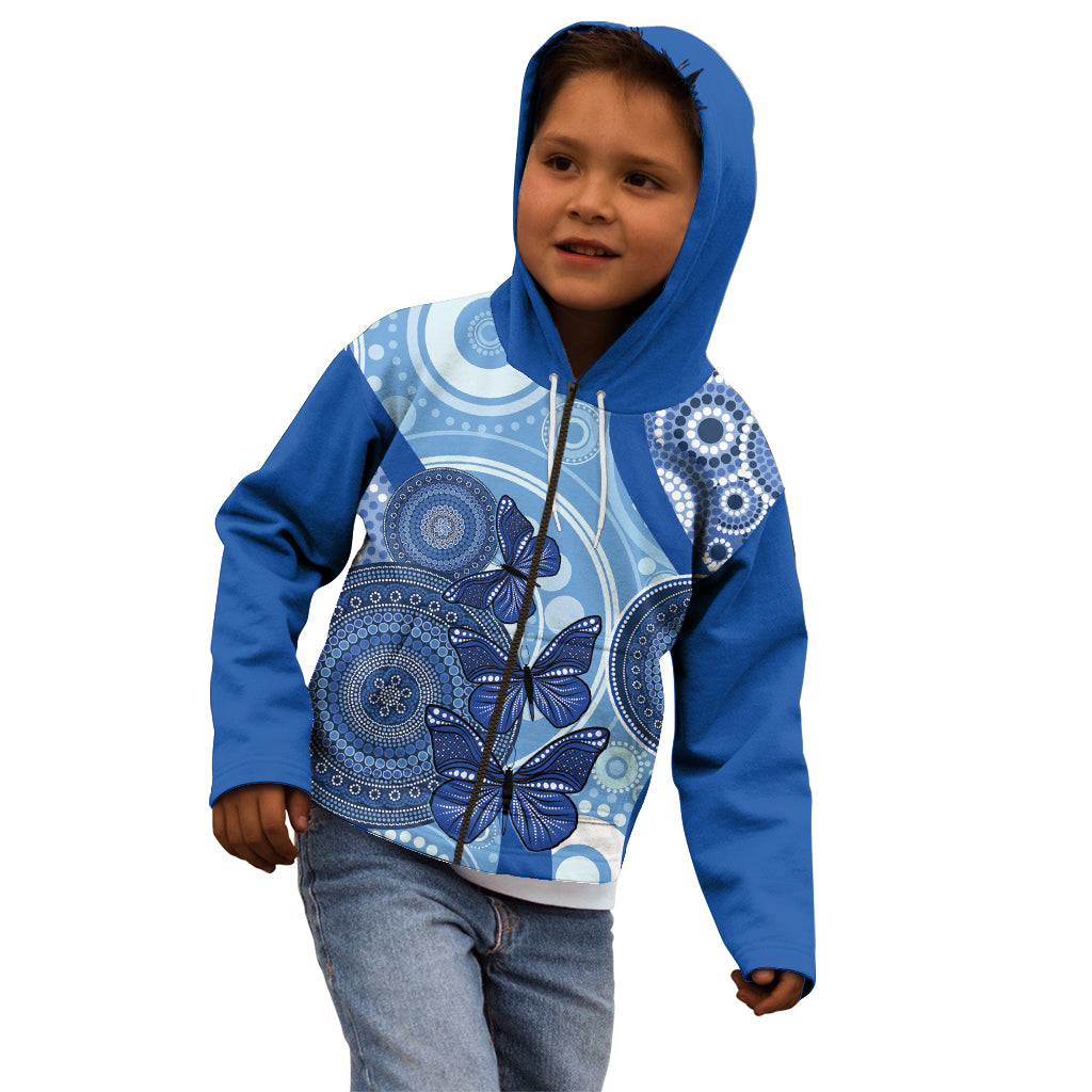 Australia Autism Awareness Kid Hoodie 4 April Indigenous Butterfly