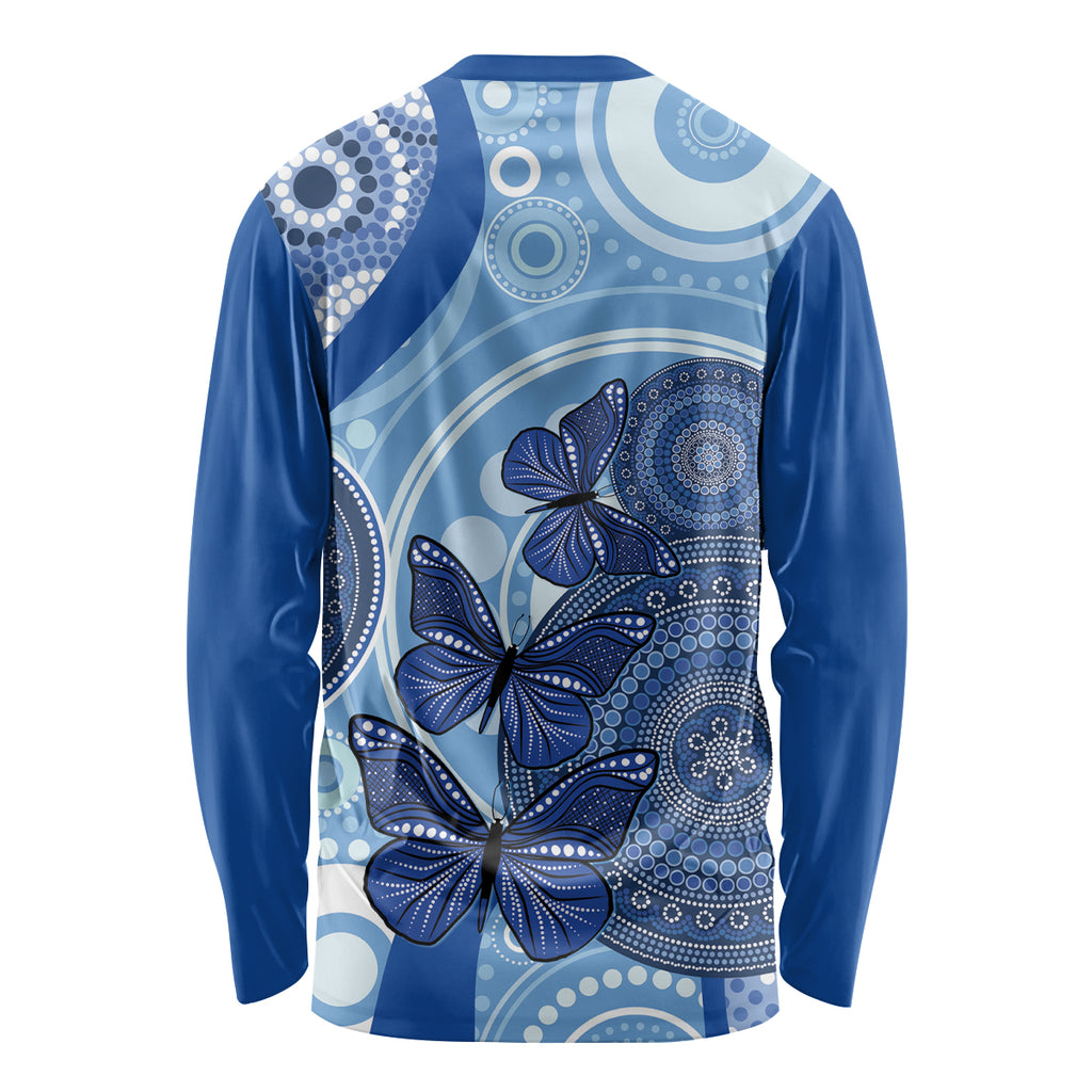 Australia Autism Awareness Long Sleeve Shirt 4 April Indigenous Butterfly