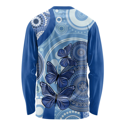 Australia Autism Awareness Long Sleeve Shirt 4 April Indigenous Butterfly