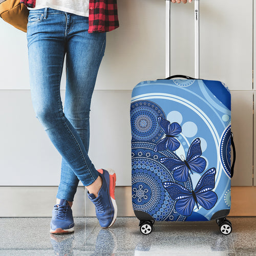 Australia Autism Awareness Luggage Cover 4 April Indigenous Butterfly