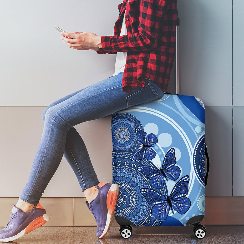 Australia Autism Awareness Luggage Cover 4 April Indigenous Butterfly