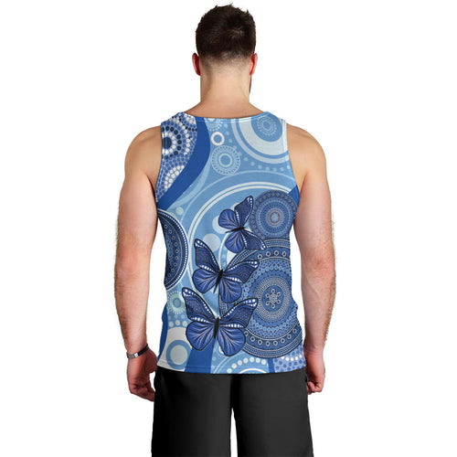 Australia Autism Awareness Men Tank Top 4 April Indigenous Butterfly