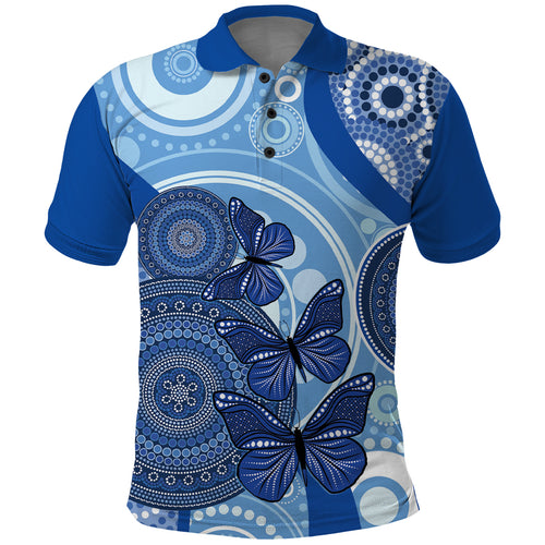 Australia Autism Awareness Polo Shirt 4 April Indigenous Butterfly