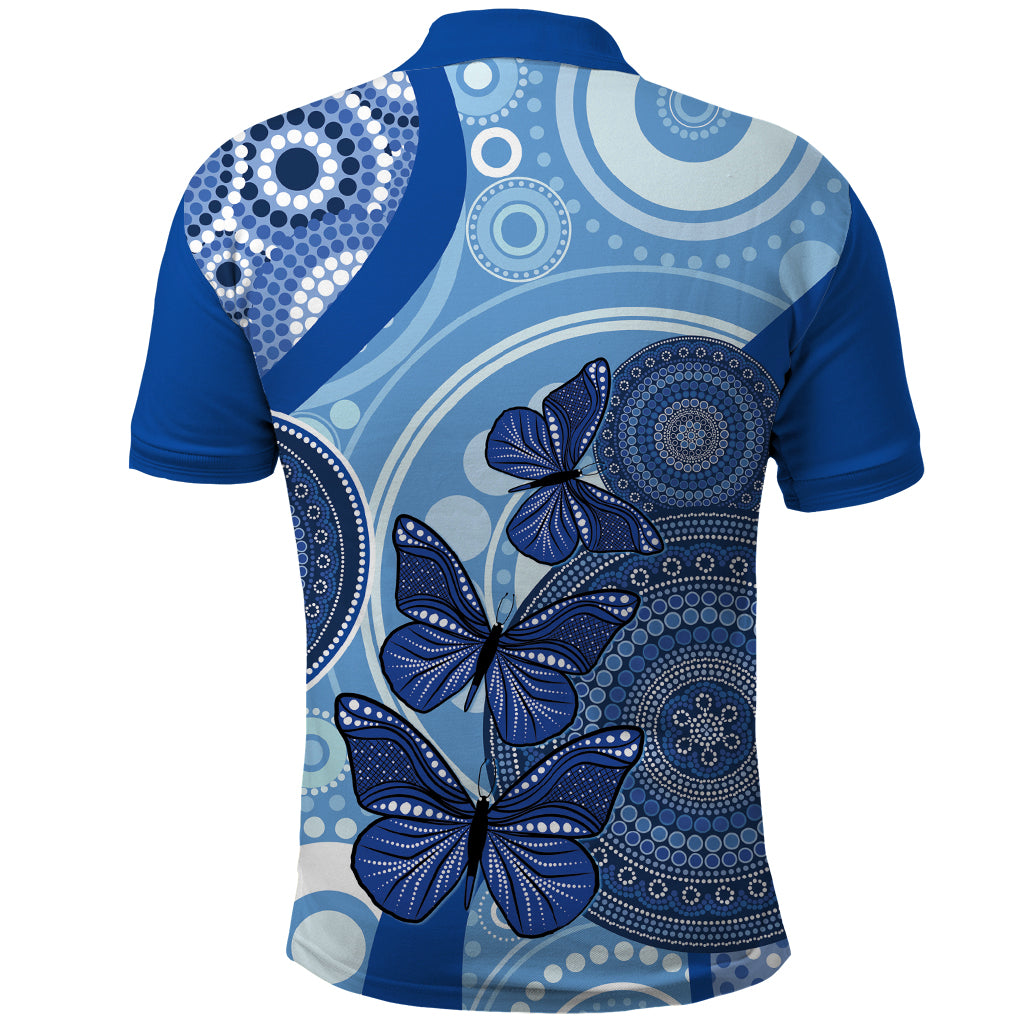 Australia Autism Awareness Polo Shirt 4 April Indigenous Butterfly