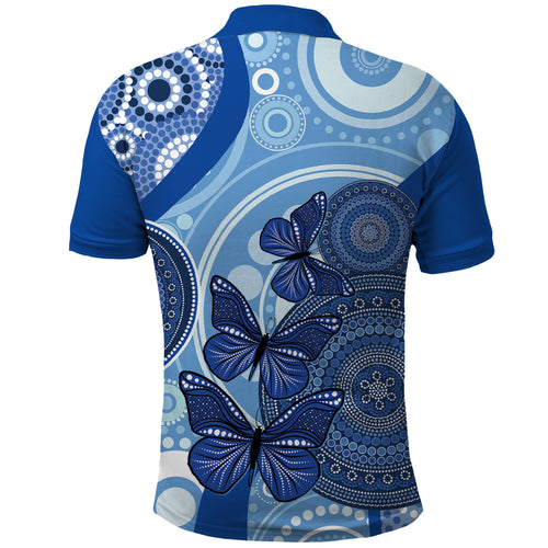 Australia Autism Awareness Polo Shirt 4 April Indigenous Butterfly