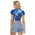 Australia Autism Awareness Raglan Cropped T Shirt 4 April Indigenous Butterfly