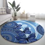 Australia Autism Awareness Round Carpet 4 April Indigenous Butterfly