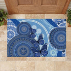Australia Autism Awareness Rubber Doormat 4 April Indigenous Butterfly