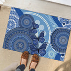 Australia Autism Awareness Rubber Doormat 4 April Indigenous Butterfly