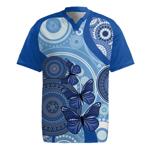 Australia Autism Awareness Rugby Jersey 4 April Indigenous Butterfly