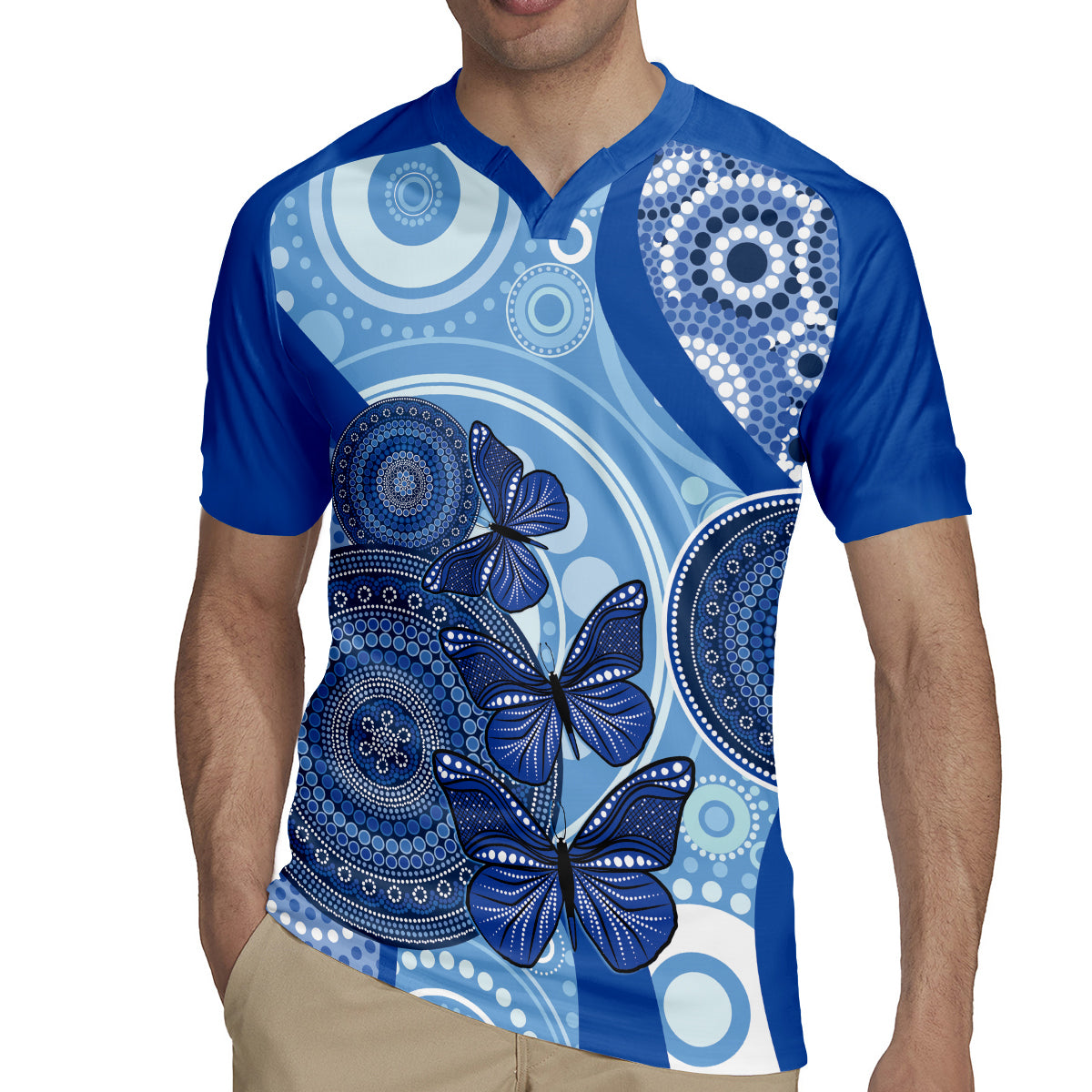 Australia Autism Awareness Rugby Jersey 4 April Indigenous Butterfly