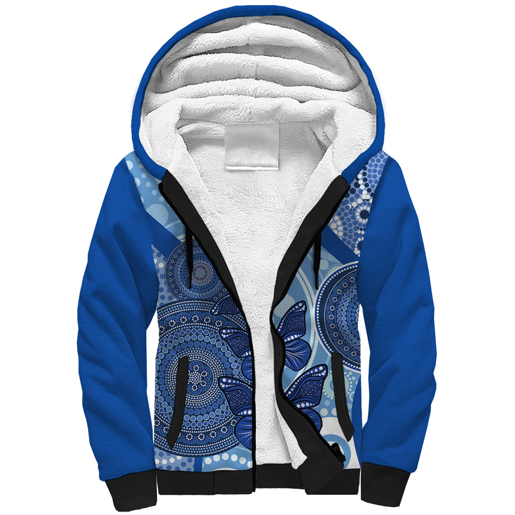 Australia Autism Awareness Sherpa Hoodie 4 April Indigenous Butterfly