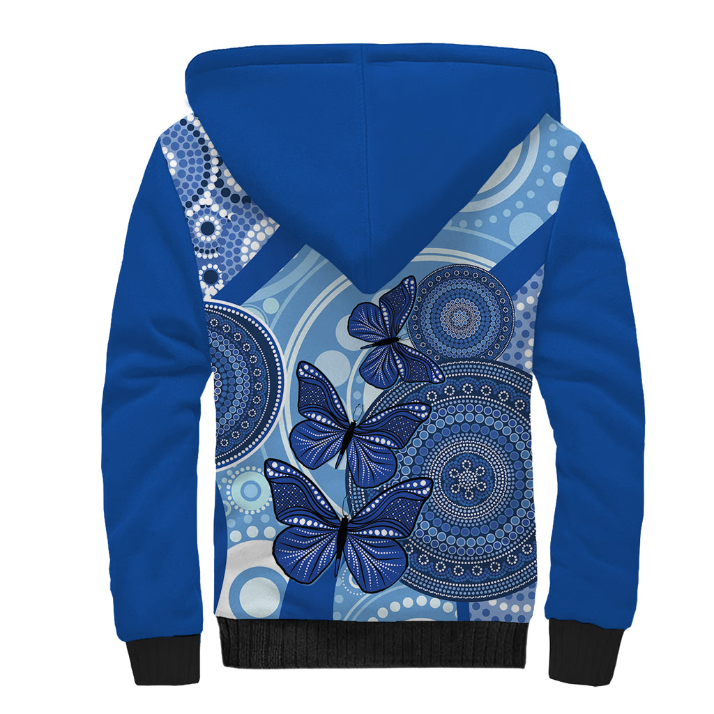 Australia Autism Awareness Sherpa Hoodie 4 April Indigenous Butterfly