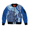Australia Autism Awareness Sleeve Zip Bomber Jacket 4 April Indigenous Butterfly