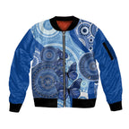 Australia Autism Awareness Sleeve Zip Bomber Jacket 4 April Indigenous Butterfly