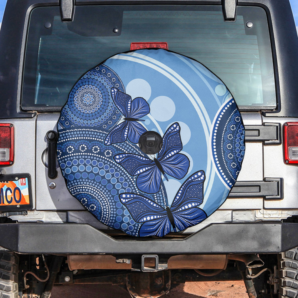 Australia Autism Awareness Spare Tire Cover 4 April Indigenous Butterfly