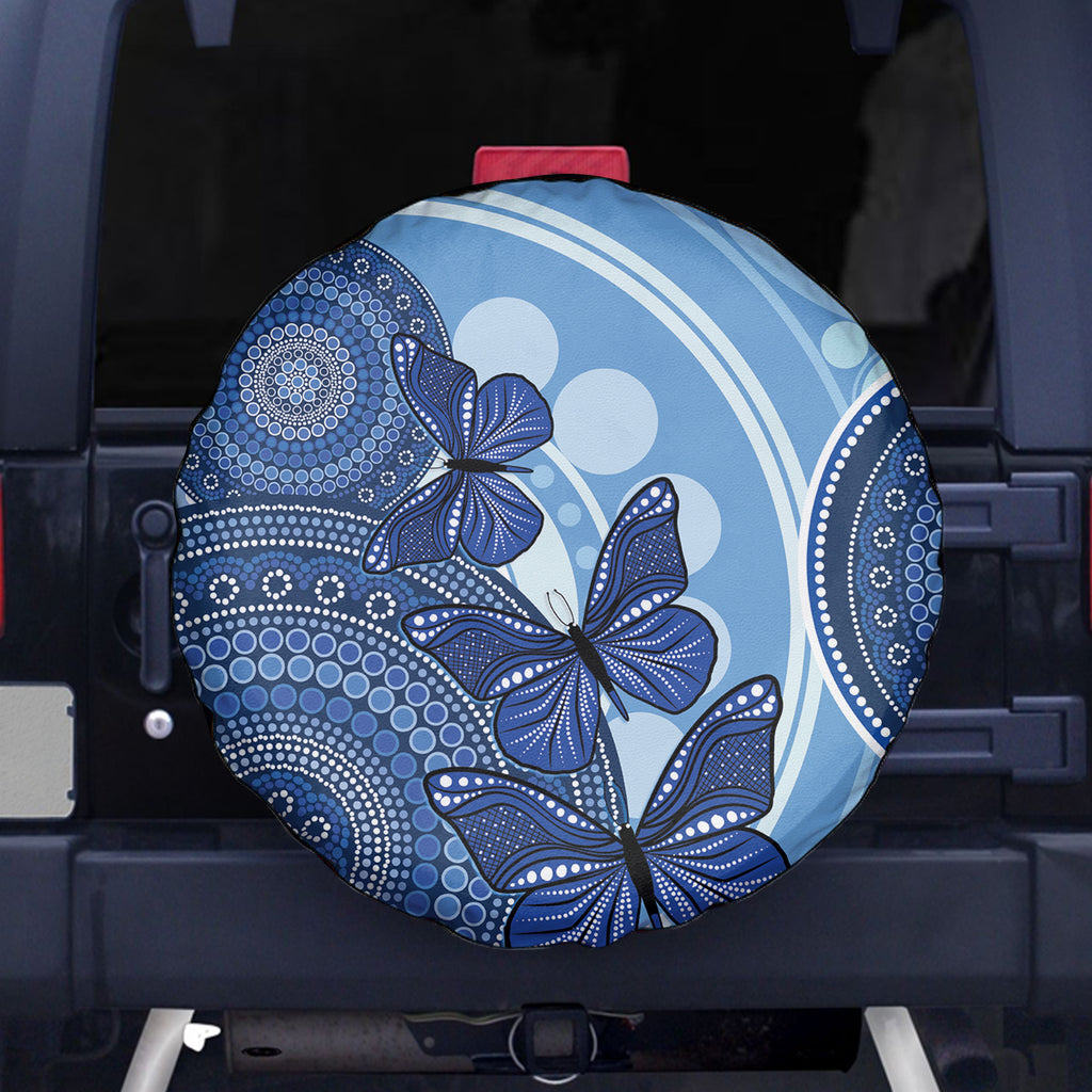 Australia Autism Awareness Spare Tire Cover 4 April Indigenous Butterfly