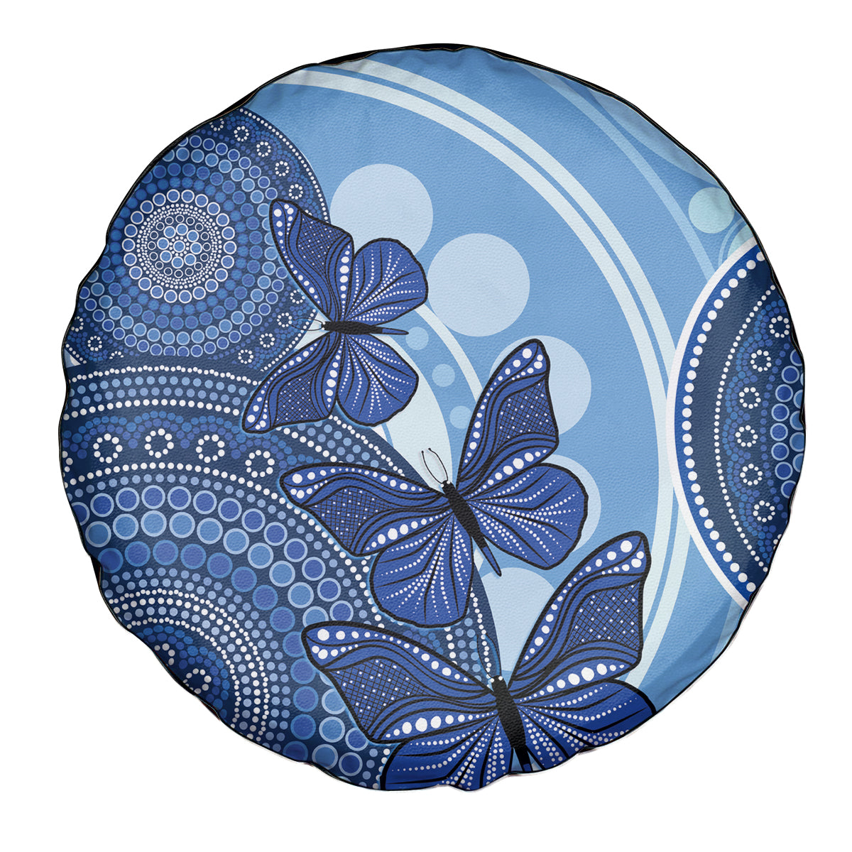 Australia Autism Awareness Spare Tire Cover 4 April Indigenous Butterfly