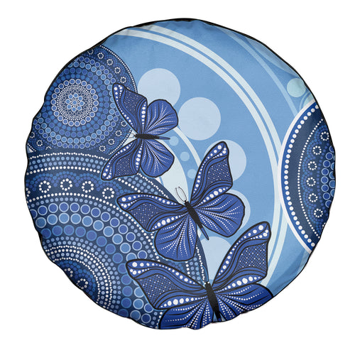 Australia Autism Awareness Spare Tire Cover 4 April Indigenous Butterfly