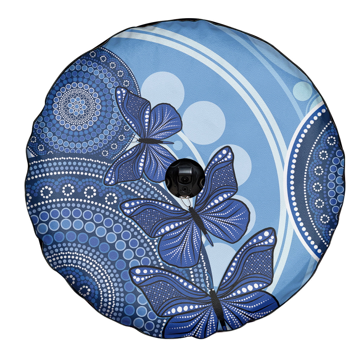 Australia Autism Awareness Spare Tire Cover 4 April Indigenous Butterfly