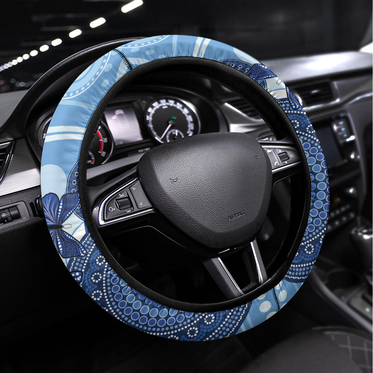 Australia Autism Awareness Steering Wheel Cover 4 April Indigenous Butterfly