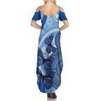 Australia Autism Awareness Summer Maxi Dress 4 April Indigenous Butterfly