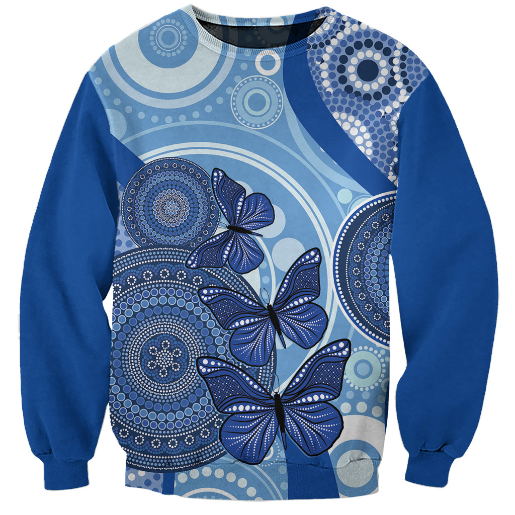 Australia Autism Awareness Sweatshirt 4 April Indigenous Butterfly