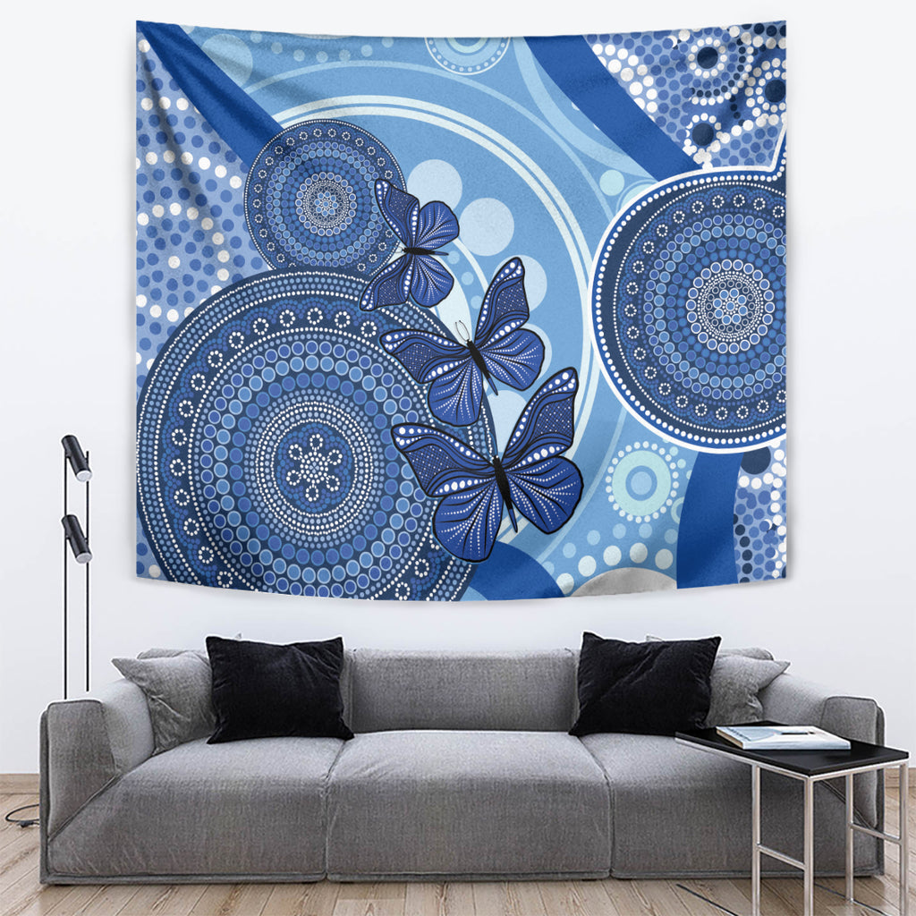 Australia Autism Awareness Tapestry 4 April Indigenous Butterfly