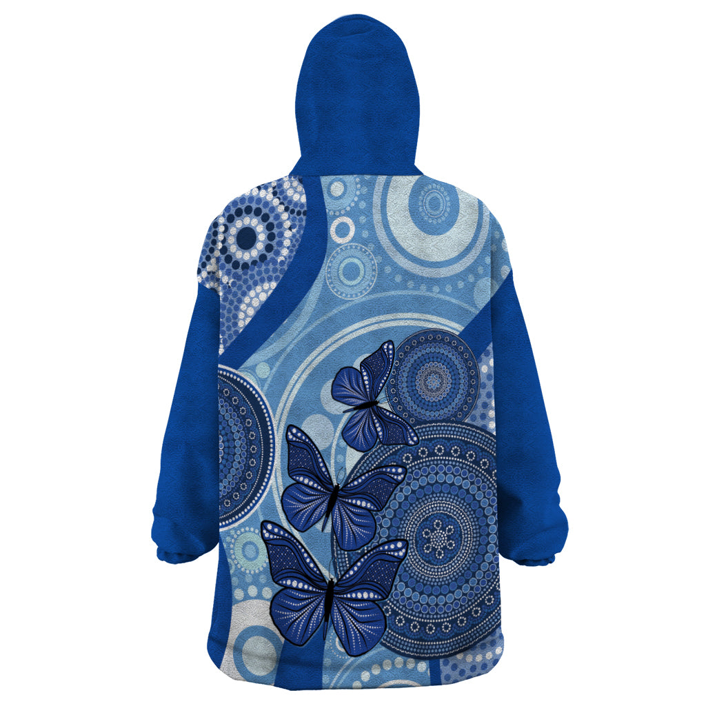 Australia Autism Awareness Wearable Blanket Hoodie 4 April Indigenous Butterfly