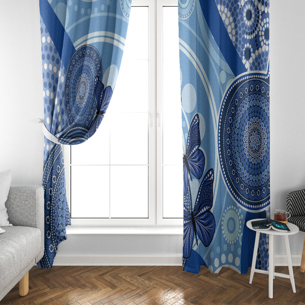 Australia Autism Awareness Window Curtain 4 April Indigenous Butterfly
