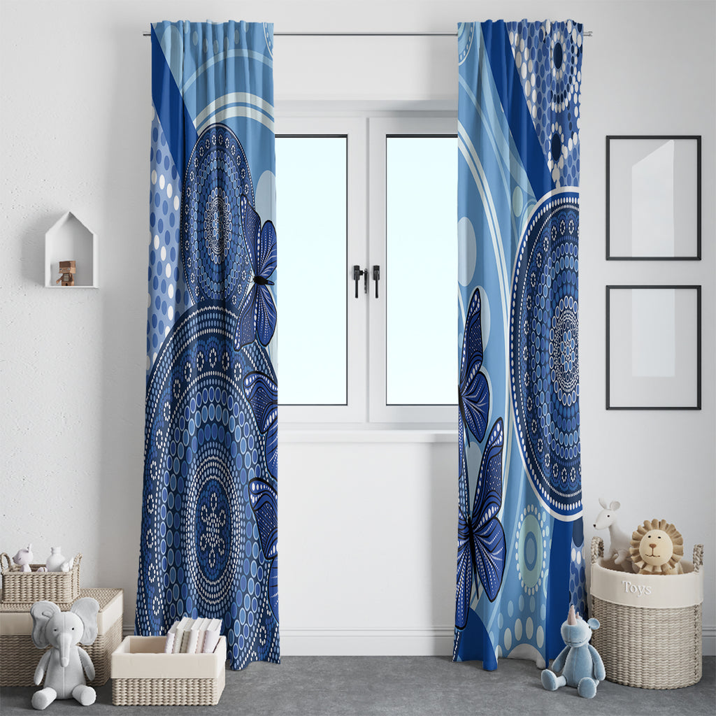 Australia Autism Awareness Window Curtain 4 April Indigenous Butterfly