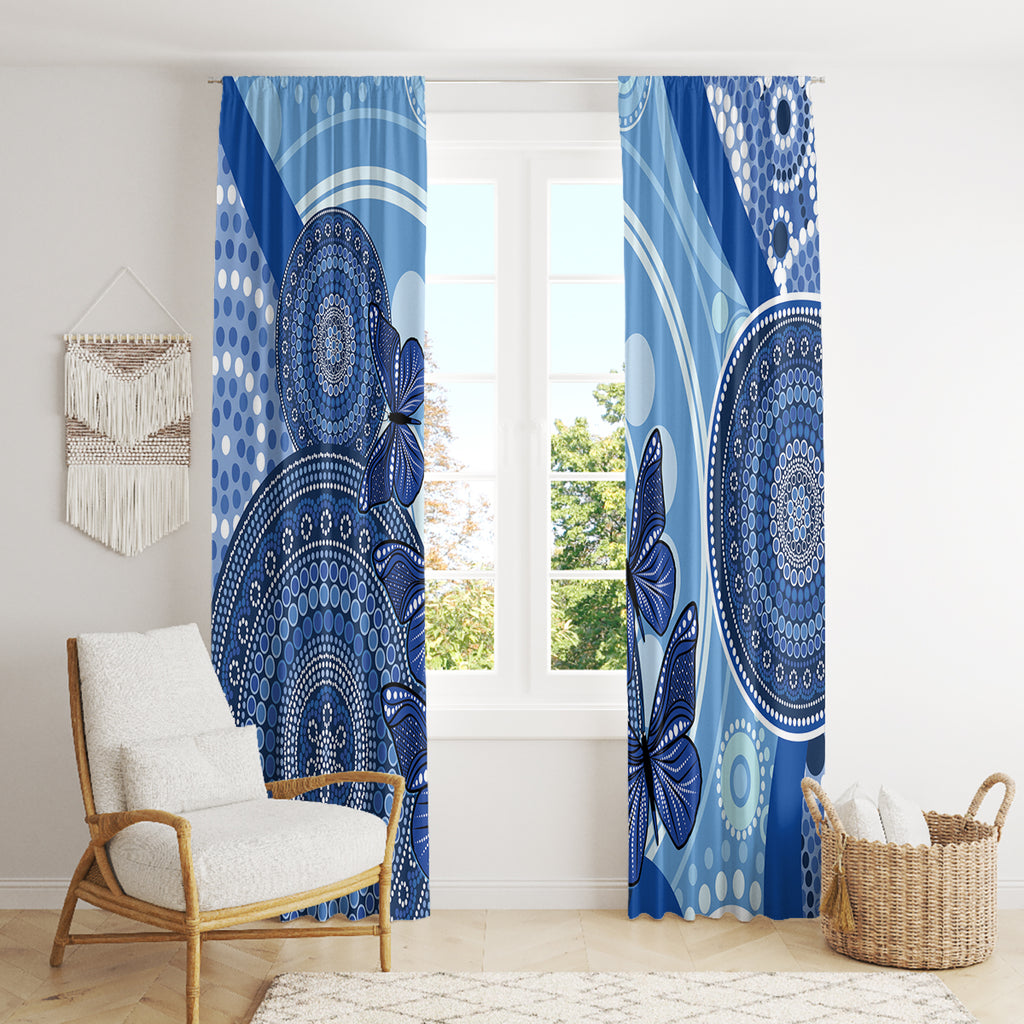 Australia Autism Awareness Window Curtain 4 April Indigenous Butterfly