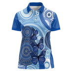 Australia Autism Awareness Women Polo Shirt 4 April Indigenous Butterfly