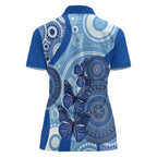 Australia Autism Awareness Women Polo Shirt 4 April Indigenous Butterfly