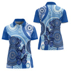 Australia Autism Awareness Women Polo Shirt 4 April Indigenous Butterfly