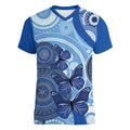 Australia Autism Awareness Women V-Neck T-Shirt 4 April Indigenous Butterfly