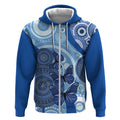 Australia Autism Awareness Zip Hoodie 4 April Indigenous Butterfly